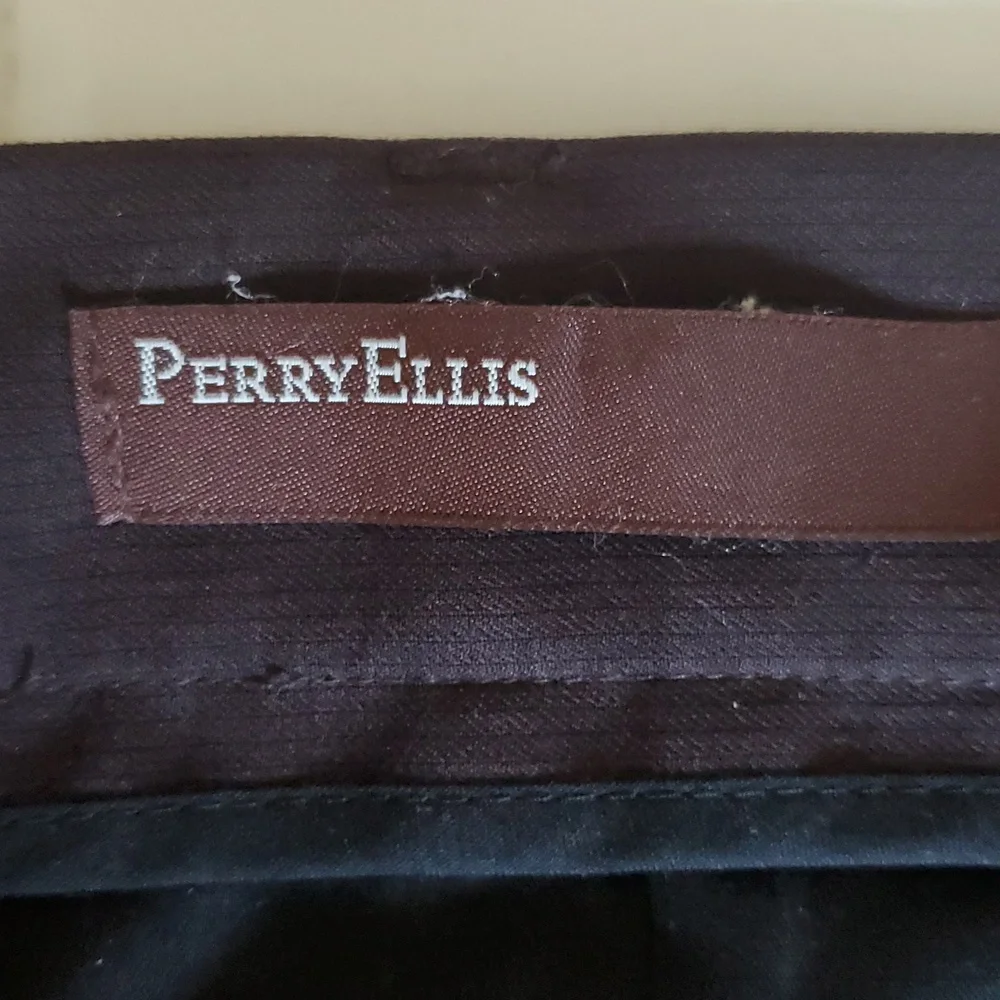 Perry Ellis brown men's dress pants - Picture 7 of 9
